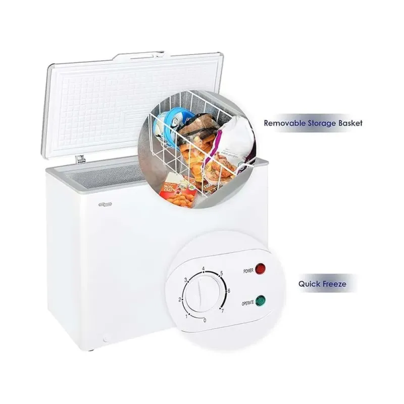 Super General 230 Liter Capacity, White, Chest Freezer, SGF244HME