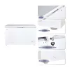 Super General Chest-Freezer 440 Liter Gross Volume, White, Rectangular Deep-Freezer with Sliding Glass door, 1-Year Warranty, SGF444HE