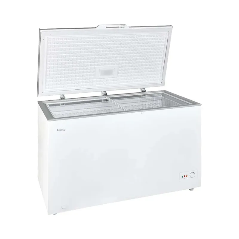Super General Chest-Freezer 440 Liter Gross Volume, White, Rectangular Deep-Freezer with Sliding Glass door, 1-Year Warranty, SGF444HE