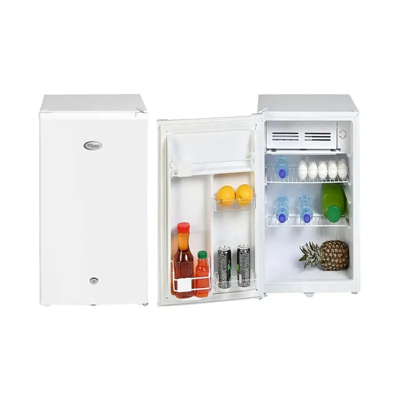Super General 90 Liter Compact Mini Refrigerator Beverage Fridge with Child Lock, Shelf, Freezer Box, Reversible Door SGR045H