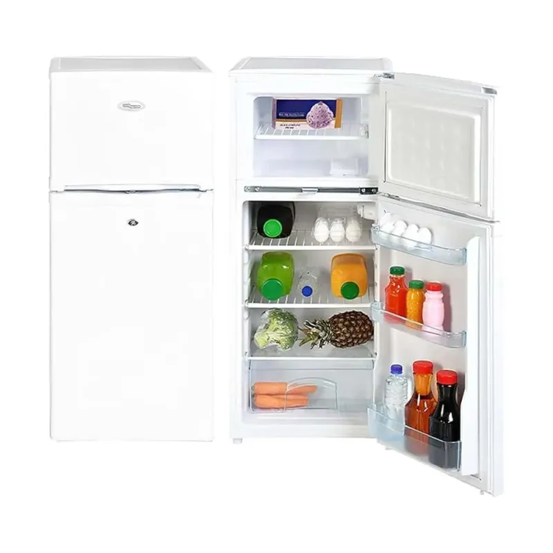 Super General 175 Liters Compact Double Door Refrigerator Freezer Reversible Door, Tropical Compressor, Lock and Key,1-Year Warranty SGR175HE