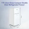 Super General 175 Liters Compact Double Door Refrigerator Freezer Reversible Door, Tropical Compressor, Lock and Key,1-Year Warranty SGR175HE