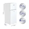 Super General 175 Liters Compact Double Door Refrigerator Freezer Reversible Door, Tropical Compressor, Lock and Key,1-Year Warranty SGR175HE