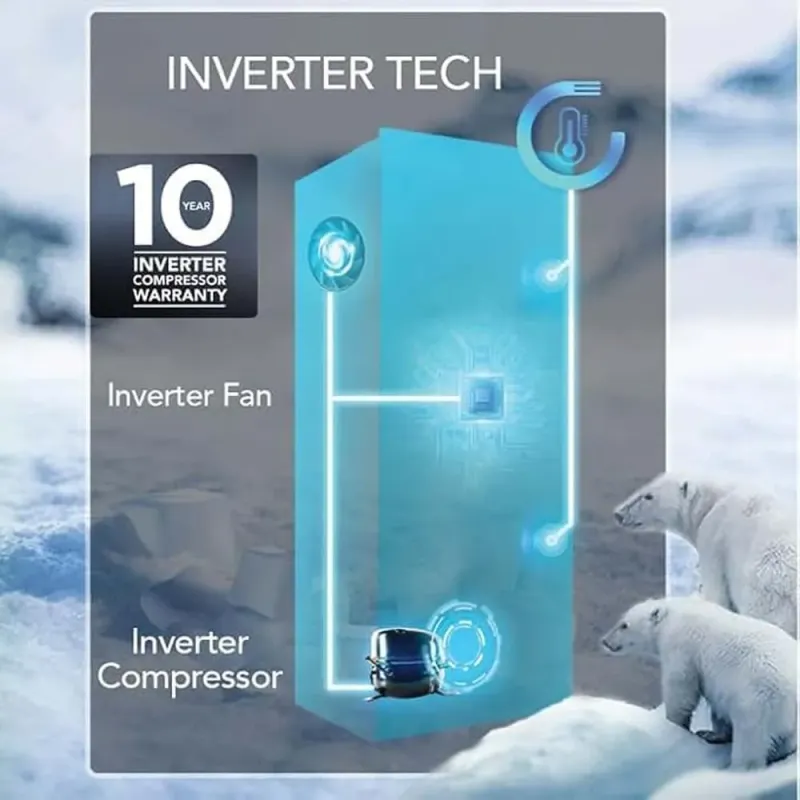 Super General 270L Upright Freezer SGUF381NFDCIE, No Frost, LED Display With Digital Control, Inverter Compressor