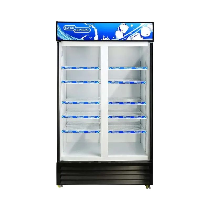 Super General Showcase 800L Glass Liter Double-Door Upright Beverage Chiller Model SGSC1018IF