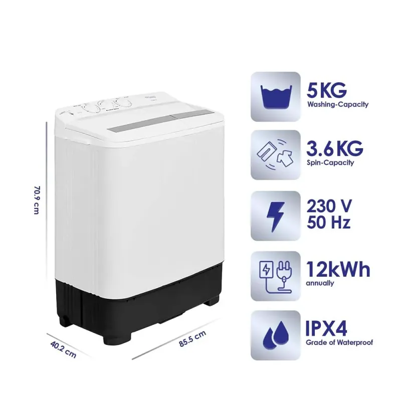 Super General 5 KG Twin Tub Semi-Automatic Washing Machine Model SGW50