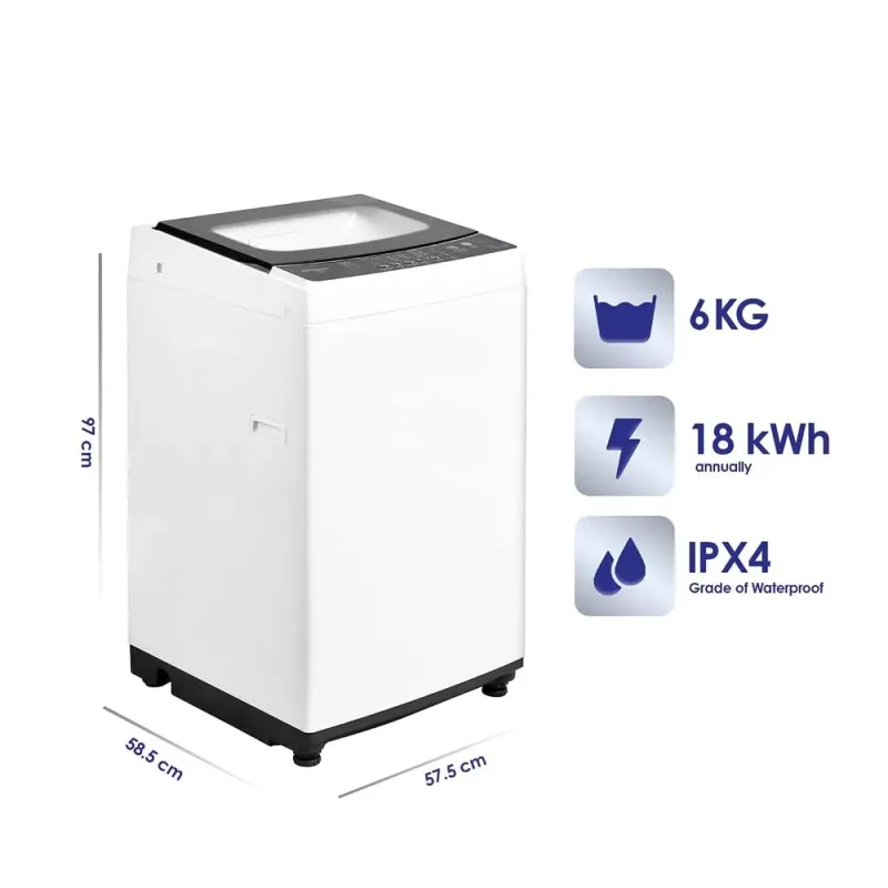 Super General 6kg Top Load Washing machine Full-Automatic Programs Model SGW622