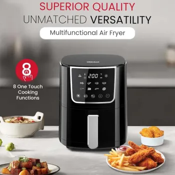 Nobel 4L Digital Air Fryer 1400W with 8 Presets, Delay Timer, Non-Stick Basket & Overheat Protection NAF600