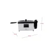 Nobel Deep Fryer 3Ltr Capacity with 700g Frying Capacity and has Detachable Enamel Oil Tank,Plastic Lid with Stainless Steel and Filter NDF7G