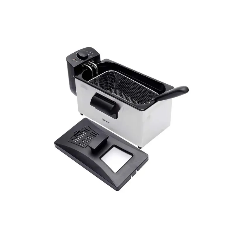 Nobel Deep Fryer 3Ltr Capacity with 700g Frying Capacity and has Detachable Enamel Oil Tank,Plastic Lid with Stainless Steel and Filter NDF7G
