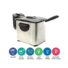 Nobel Deep Fryer 4L Detachable Enamel Oil Tank Dishwasher Safe Adjustable Temperature Control NDF8G