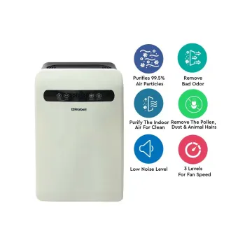 Nobel Air Purifier White 32M2 Area To Clean 3 Filters 3 Speed Led Indicator NAP270
