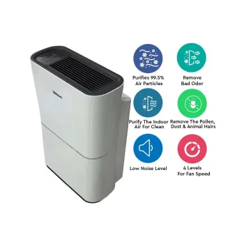 Nobel Air Purifier White 48M2 Area To Clean 3 Filters 4 Speed Led Indicator NAP400