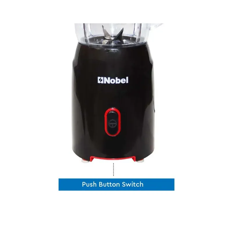 Nobel Table Top Blender Black 600Ml Grinder Cup Stainless Steel Blade  NB110L