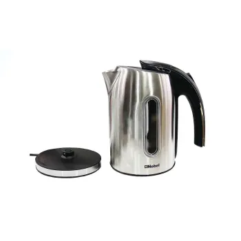 Nobel Electric Kettle 1.7Liter Stainless Steel , Dual Sided Water Window and Washable Filter with LED Light Removable & Washable Filter, NK17SS