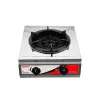 Nobel Gas Stove Heavy Duty Stainless Steel, Twin Cast Iron Burner, Non-Stick Base, Auto Ignition, Single Burner with Heavy Cast Iron Trivet NGT1010HD