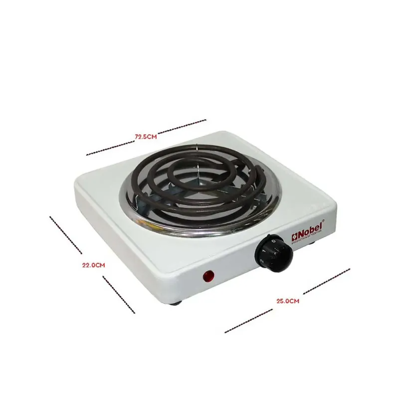 Nobel Single Spiral Hot Plate with 145mm Spiral, Temperature with Thermostat Control and Indication Light 1000W NHPS001