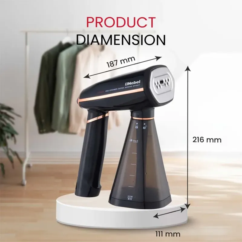 Nobel Steam Iron 1600W, Stainless Steel Panel, Detachable Water Tank, 360° Swivel Handle NSI33