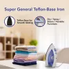 Super General Teflon-base Steam Iron, 1450W - 1750W Power, Model SGI55SC