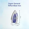 Super General Teflon-base Steam Iron, 1450W - 1750W Power, Model SGI55SC