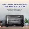 Super General 35L Electric Oven SGEO039KR, Durable Metal Body, Grill and Rotisserie