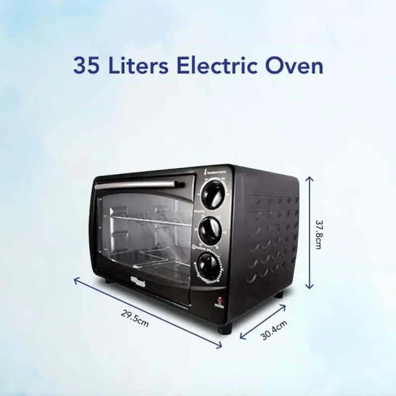 Super General 35L Electric Oven SGEO039KR, Durable Metal Body, Grill and Rotisserie