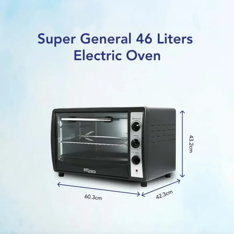 Super General 46L Electric Oven SGEO046KRC, Multi-Cooking Function