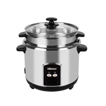 Nobel Rice Cooker Stainless Steel Tempered Glass Lid 28L 1000W NRC280S