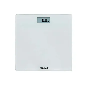 Nobel Weighing Scale White 150 Kgs Tempered Glass Digital Anti Slip Feet NBS52WH