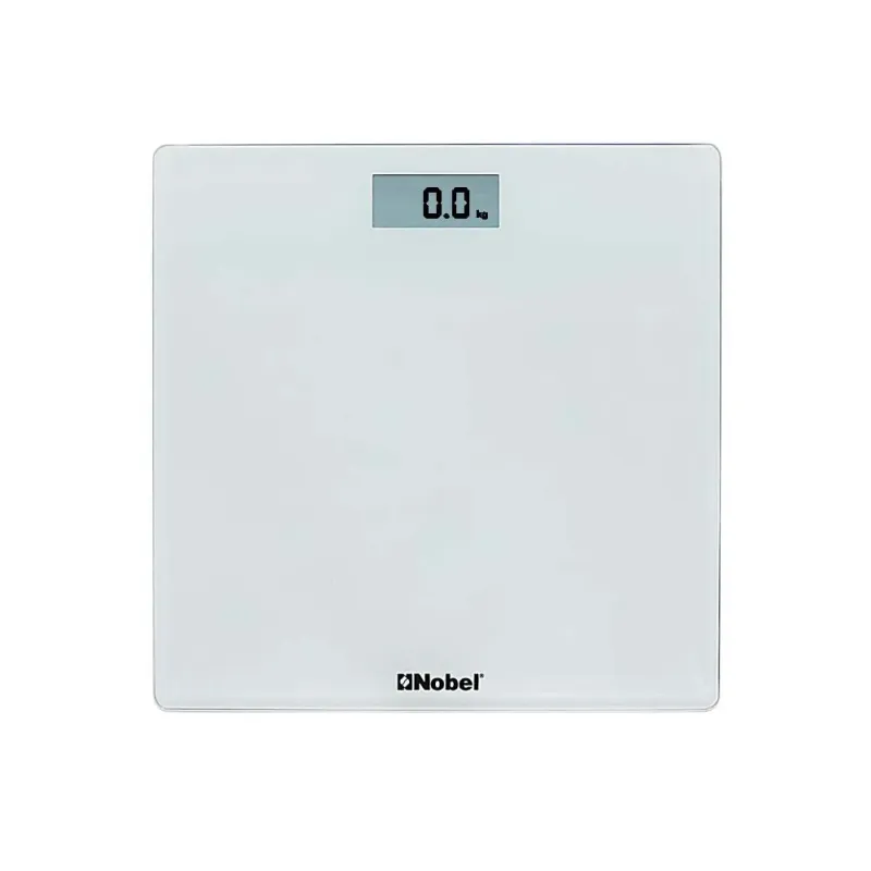 Nobel Weighing Scale White 150 Kgs Tempered Glass Digital Anti Slip Feet NBS52WH