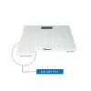 NOBEL WEIGHING SCALE White 180 KGS Tempered Glass Digital Anti Slip Feet NBS60WH