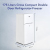 Super General 175L Double Door Refrigerator Freezer SGR175HE