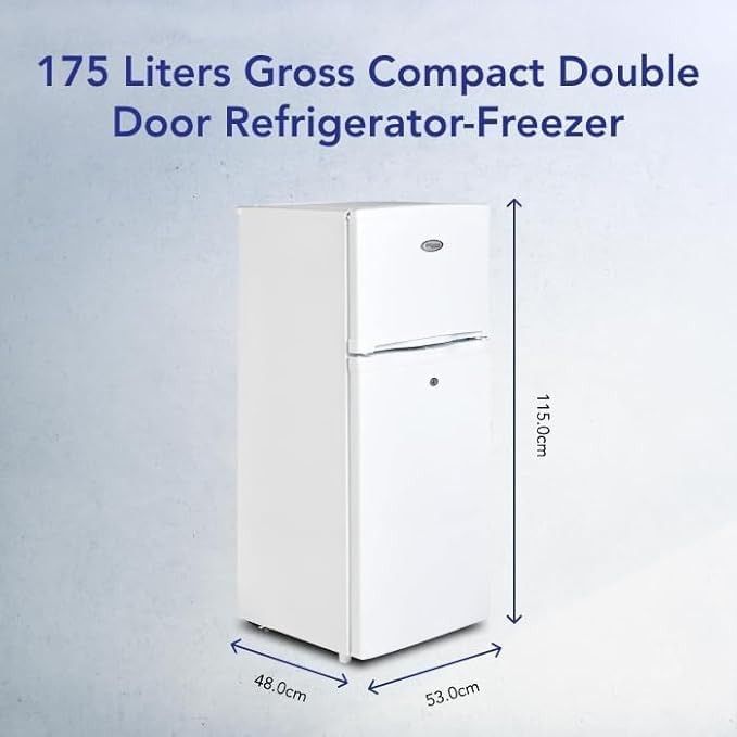 Super General 175L Double Door Refrigerator Freezer SGR175HE