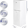 Super General 190L Double Door Refrigerator-Freezer SGR198HE