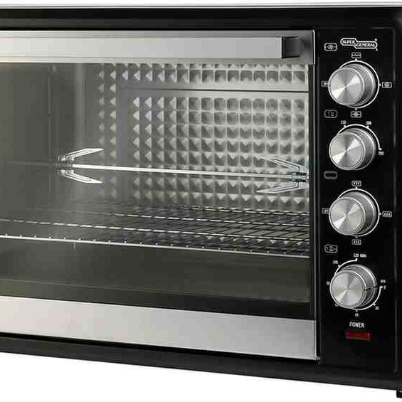 Super General 100 Liter Stainless Steel Electric Oven, Rotisserie-Grill, Convection-Oven, Thermostat, Timer, SGEO100TRC