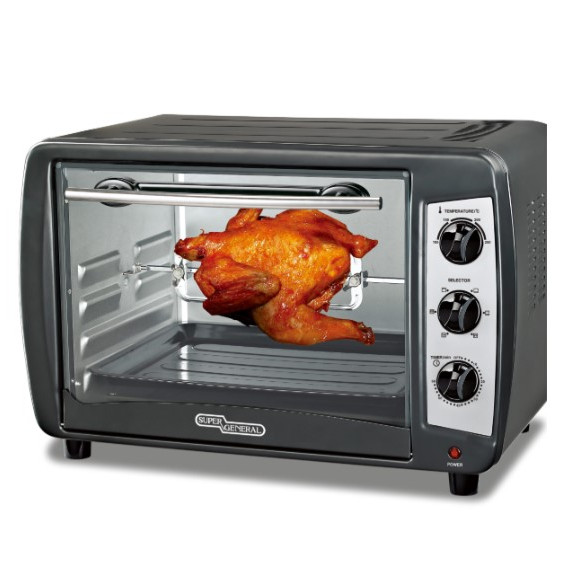 Super General 35 Liter Electric Oven SGEO039KR, Durable Metal Body, Grill and Rotisserie