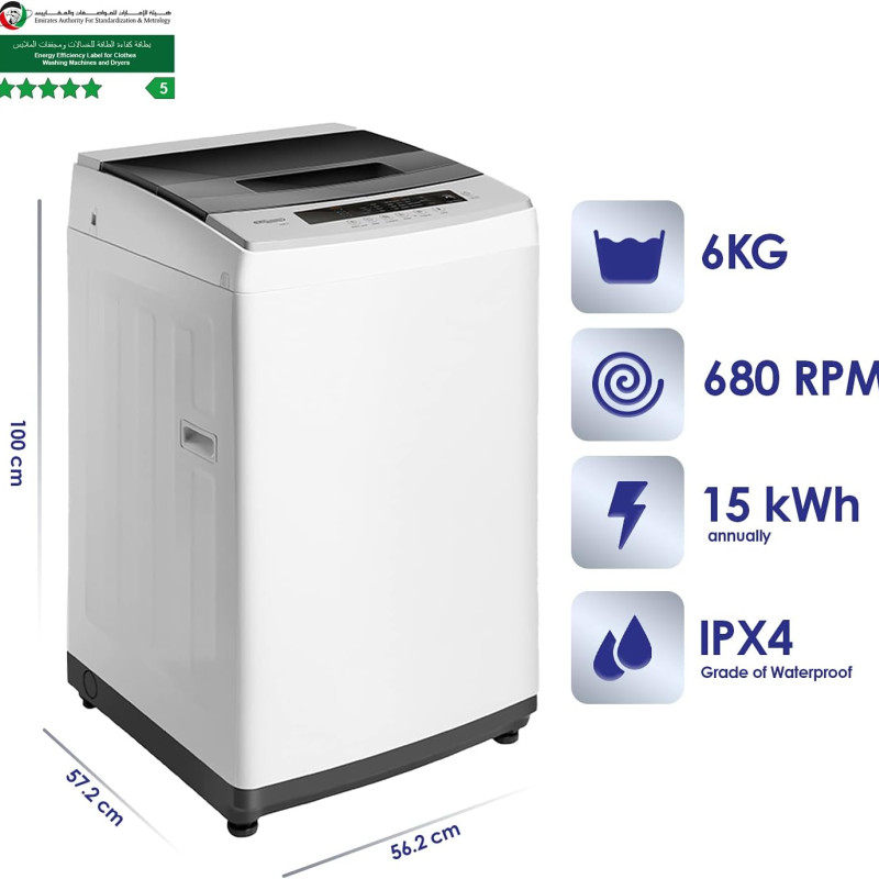 Super General 6 kg fully Automatic Top-Loading Washing Machine SGW-621