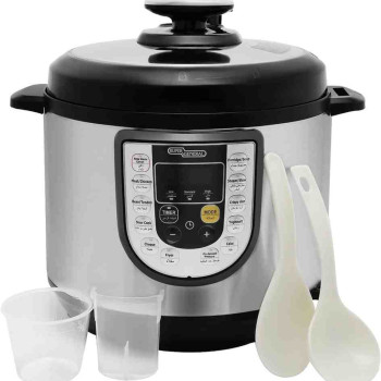 Super General 6 Liter Stainless Steel Pressure Cooker, Electric Cooker with Digital Display SGEC60DM