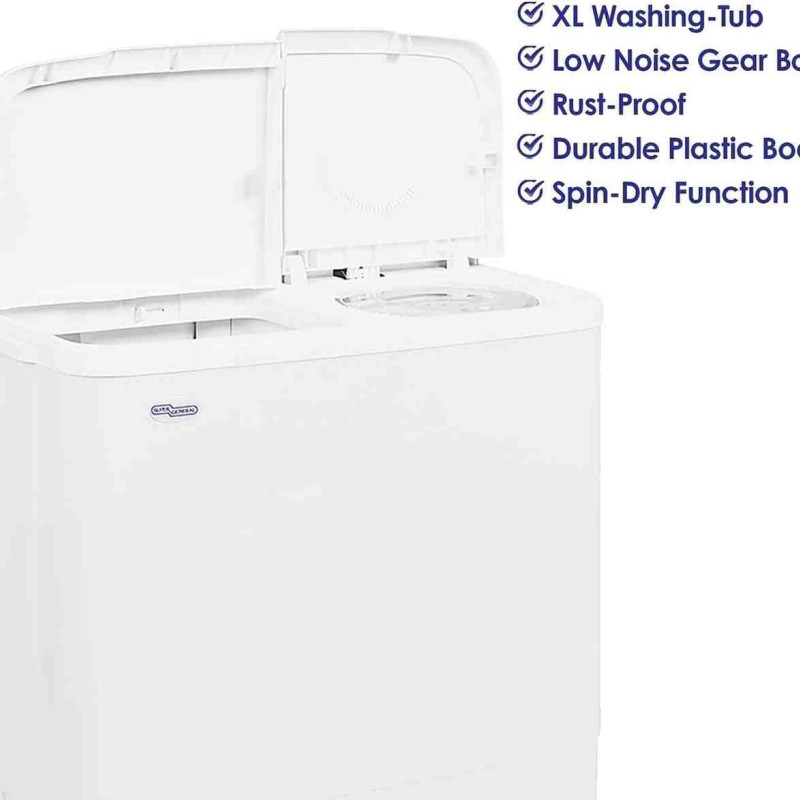 Super General 7 kg Twin-tub Semi-Automatic Washing Machine SGW77N